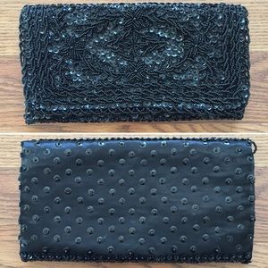 Newey • Vintage 60's Sequin Beaded Satin Clutch